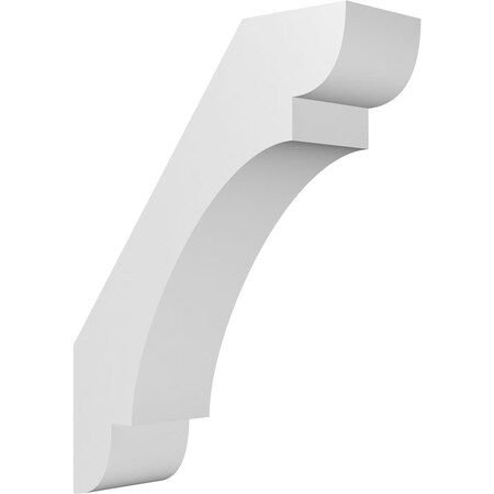 Ekena Millwork 6-in. W x 18-in. D x 24-in. H Olympic Architectural Grade PVC Knee Brace BRCP06X18X24OLY